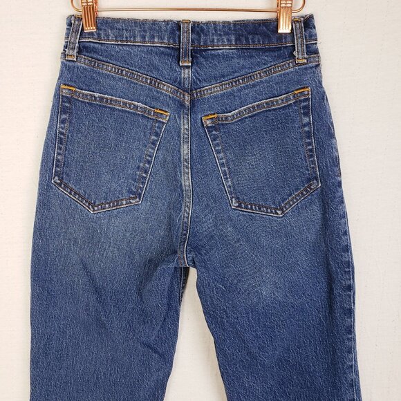 Abercrombie & Fitch Jeans 90's Straight Ultra High Rise Frayed Hem size 26R - Picture 11 of 14